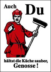 Magnet - Auch du hältst die Küche sauber, Genosse!