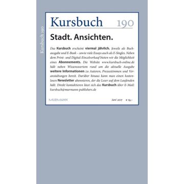 Kursbuch 190: Stadt. Ansichten.