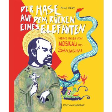 Der Hase auf dem Rücken eines Elefanten