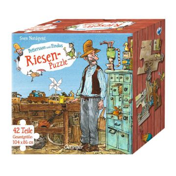 Pettersson und Findus. Riesen-Puzzle. Petterssons Tischlerschuppen. 42 Teile, Gesamtgröße 104 x 86 cm