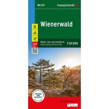Wienerwald, Wander-, Rad- und Freizeitkarte 1:50.000, freytag & berndt, WK 011
