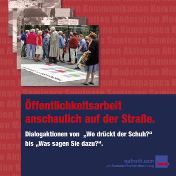 Öffentlichkeitsarbeit anschaulich auf der Straße