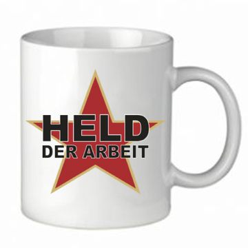 Tasse - Held der Arbeit weiß